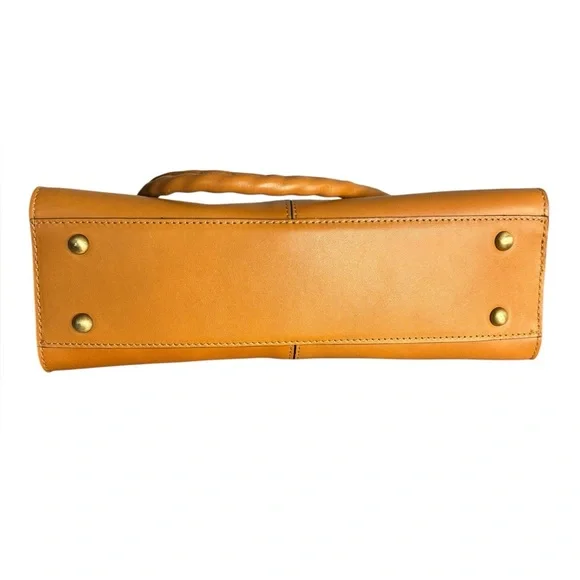 Patricia Nash Tan Leather Satchel Bag Butter Smooth Staple Western - Picture 5 of 14
